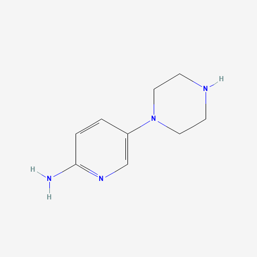 5-piperazin-1-ylpyridin-2-amine chemical structure 5-piperazin-1-ylpyridin-2-amine (CAS: 1082876-26-3) - Chemical Structure and Molecular Formula