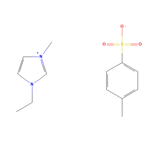 1-ethyl-3-methylimidazol-3-ium;4-methylbenzenesulfonate (CAS: 328090-25-1) - Chemical Structure and Molecular Formula 