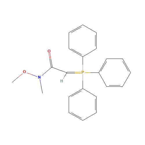 N-methoxy-N-methyl-2-(triphenyl-$l^{5}-phosphanylidene)acetamide (CAS: 129986-67-0) - Chemical Structure and Molecular Formula 