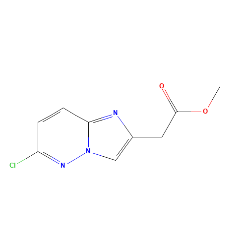methyl 2-(6-chloroimidazo[1,2-b]pyridazin-2-yl)acetate (CAS: 215531-00-3) - Chemical Structure and Molecular Formula 