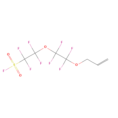 1,1,2,2-tetrafluoro-2-(1,1,2,2-tetrafluoro-2-prop-2-enoxyethoxy)ethanesulfonyl fluoride (CAS: 88986-39-4) - Chemical Structure and Molecular Formula 