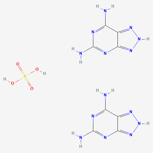 sulfuric acid;2H-triazolo[4,5-d]pyrimidine-5,7-diamine (CAS: 58502-11-7) - Chemical Structure and Molecular Formula 