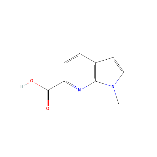 1-methylpyrrolo[2,3-b]pyridine-6-carboxylic acid (CAS: 1418128-92-3) - Chemical Structure and Molecular Formula 