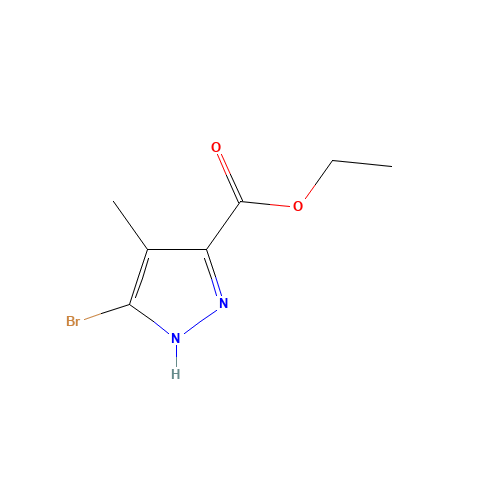 ethyl 5-bromo-4-methyl-1H-pyrazole-3-carboxylate (CAS: 1257861-04-3) - Chemical Structure and Molecular Formula 