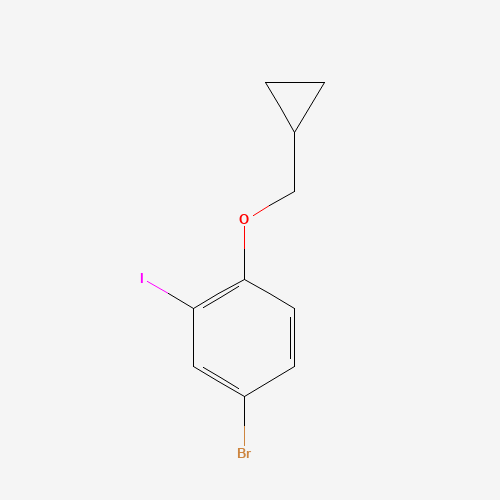 4-bromo-1-(cyclopropylmethoxy)-2-iodobenzene (CAS: 1369873-05-1) - Chemical Structure and Molecular Formula 
