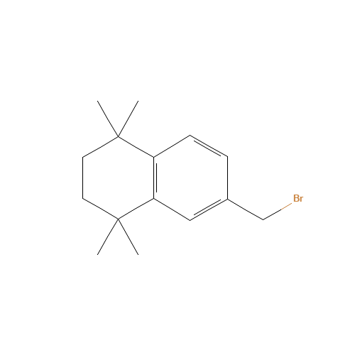 6-(bromomethyl)-1,1,4,4-tetramethyl-2,3-dihydronaphthalene (CAS: 119435-90-4) - Chemical Structure and Molecular Formula 