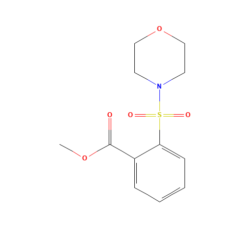 methyl 2-morpholin-4-ylsulfonylbenzoate (CAS: 502182-56-1) - Chemical Structure and Molecular Formula 