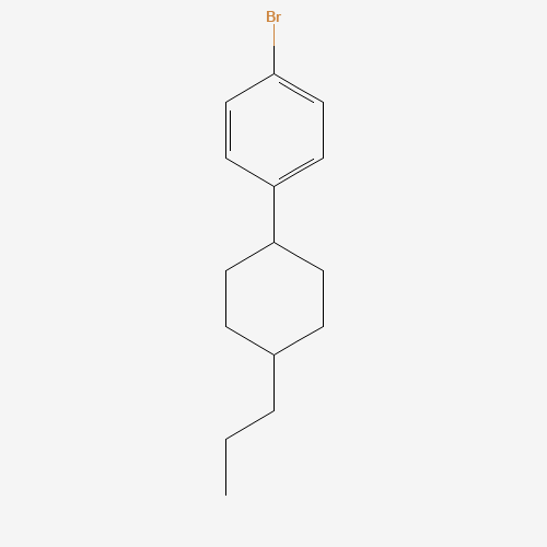 1-bromo-4-(4-propylcyclohexyl)benzene (CAS: 167858-55-1) - Chemical Structure and Molecular Formula 