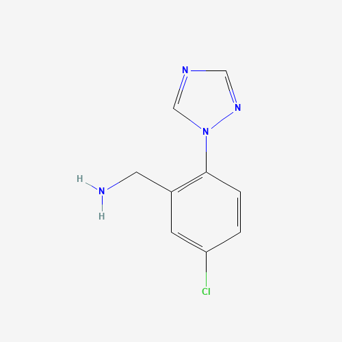 [5-chloro-2-(1,2,4-triazol-1-yl)phenyl]methanamine (CAS: 404922-72-1) - Chemical Structure and Molecular Formula 