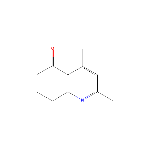 2,4-dimethyl-7,8-dihydro-6H-quinolin-5-one (CAS: 34192-19-3) - Chemical Structure and Molecular Formula 