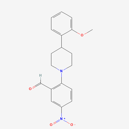 2-[4-(2-methoxyphenyl)piperidin-1-yl]-5-nitrobenzaldehyde (CAS: 301334-94-1) - Related Chemical Product