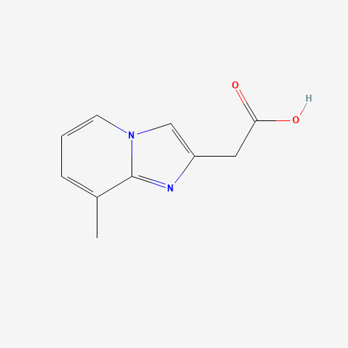 2-(8-methylimidazo[1,2-a]pyridin-2-yl)acetic acid (CAS: 59128-08-4) - Chemical Structure and Molecular Formula 