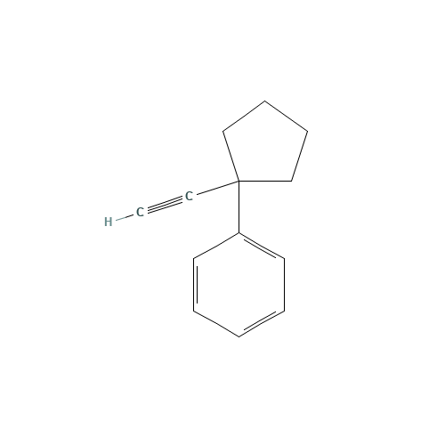 (1-ethynylcyclopentyl)benzene (CAS: 1092352-06-1) - Chemical Structure and Molecular Formula 