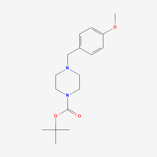 tert-butyl 4-[(4-methoxyphenyl)methyl]piperazine-1-carboxylate (CAS: 936330-00-6) - Chemical Structure and Molecular Formula 