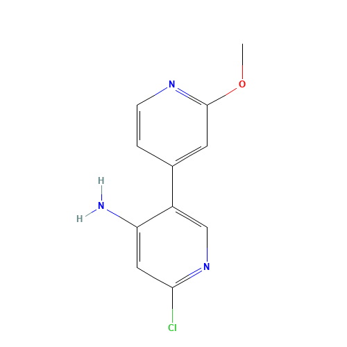 2-chloro-5-(2-methoxypyridin-4-yl)pyridin-4-amine (CAS: 1354288-43-9) - Chemical Structure and Molecular Formula 