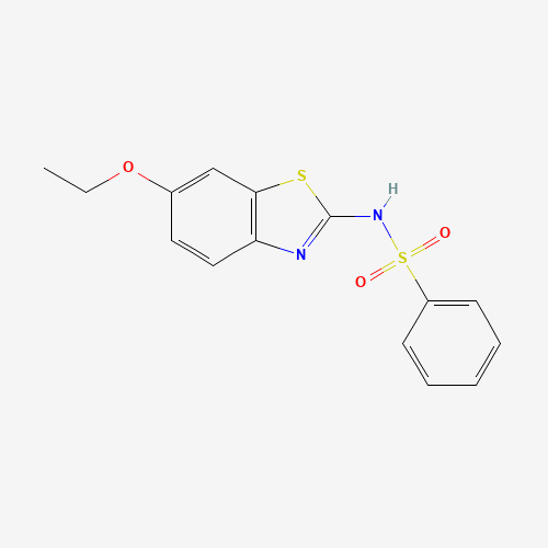 N-(6-ethoxy-1,3-benzothiazol-2-yl)benzenesulfonamide (CAS: 15850-94-9) - Chemical Structure and Molecular Formula 