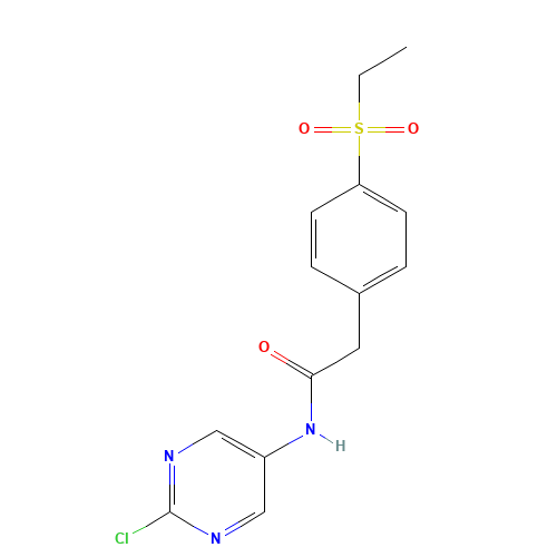 N-(2-chloropyrimidin-5-yl)-2-(4-ethylsulfonylphenyl)acetamide (CAS: 1426805-82-4) - Related Chemical Product