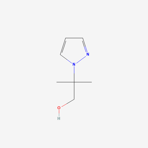 2-methyl-2-pyrazol-1-ylpropan-1-ol (CAS: 1177358-72-3) - Chemical Structure and Molecular Formula 