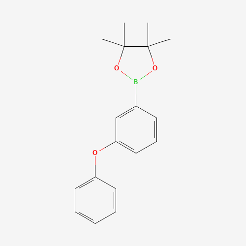 4,4,5,5-tetramethyl-2-(3-phenoxyphenyl)-1,3,2-dioxaborolane (CAS: 864772-18-9) - Chemical Structure and Molecular Formula 