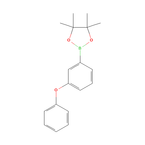 4,4,5,5-tetramethyl-2-(3-phenoxyphenyl)-1,3,2-dioxaborolane (CAS: 864772-18-9) - Chemical Structure and Molecular Formula 