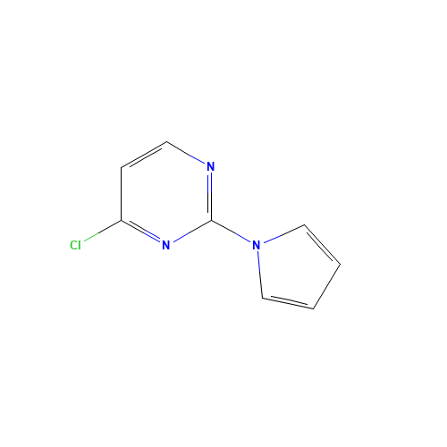 4-chloro-2-pyrrol-1-ylpyrimidine (CAS: 1251534-08-3) - Chemical Structure and Molecular Formula 