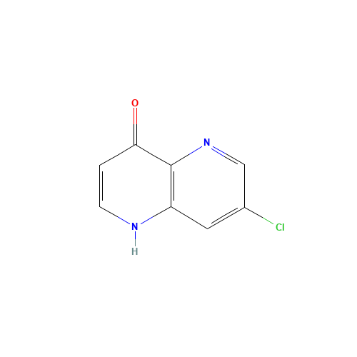 7-chloro-1H-1,5-naphthyridin-4-one (CAS: 952059-73-3) - Chemical Structure and Molecular Formula 