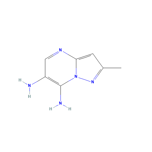 2-methylpyrazolo[1,5-a]pyrimidine-6,7-diamine (CAS: 1245768-82-4) - Chemical Structure and Molecular Formula 