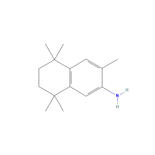 3,5,5,8,8-pentamethyl-6,7-dihydronaphthalen-2-amine (CAS: 116233-17-1) - Chemical Structure and Molecular Formula 