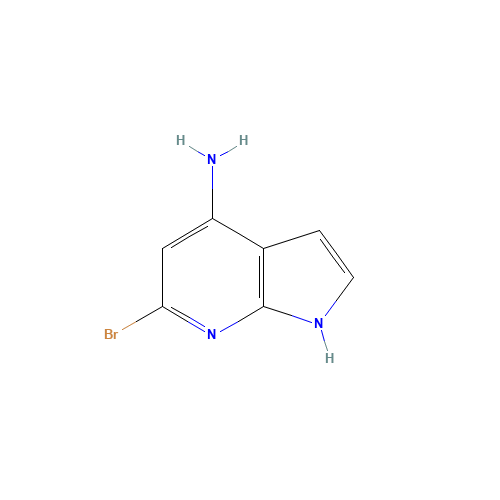 6-bromo-1H-pyrrolo[2,3-b]pyridin-4-amine (CAS: 1000340-72-6) - Chemical Structure and Molecular Formula 