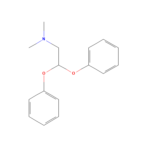 N,N-dimethyl-2,2-diphenoxyethanamine (CAS: 32359-34-5) - Chemical Structure and Molecular Formula 