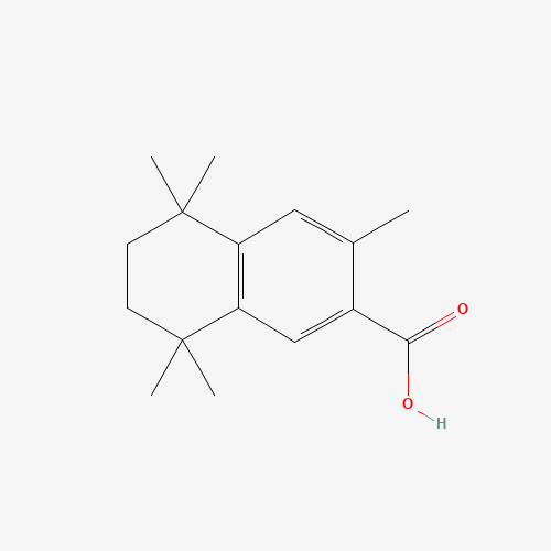 3,5,5,8,8-pentamethyl-6,7-dihydronaphthalene-2-carboxylic acid (CAS: 126070-22-2) - Chemical Structure and Molecular Formula 