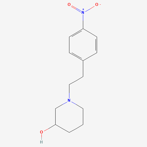 1-[2-(4-nitrophenyl)ethyl]piperidin-3-ol (CAS: 167858-77-7) - Chemical Structure and Molecular Formula 