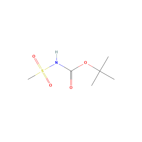 tert-butyl N-methylsulfonylcarbamate (CAS: 147751-16-4) - Chemical Structure and Molecular Formula 