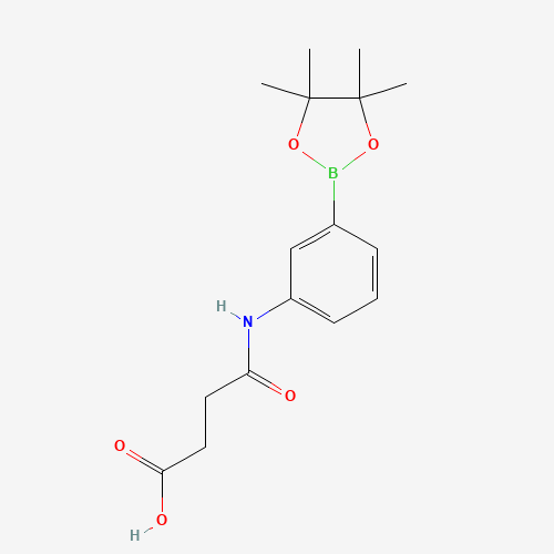 4-oxo-4-[3-(4,4,5,5-tetramethyl-1,3,2-dioxaborolan-2-yl)anilino]butanoic acid (CAS: 1030269-28-3) - Chemical Structure and Molecular Formula 