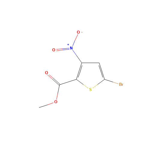 methyl 5-bromo-3-nitrothiophene-2-carboxylate (CAS: 99839-45-9) - Chemical Structure and Molecular Formula 