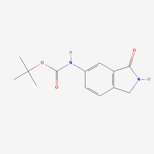 tert-butyl N-(3-oxo-1,2-dihydroisoindol-5-yl)carbamate (CAS: 675109-46-3) - Chemical Structure and Molecular Formula 
