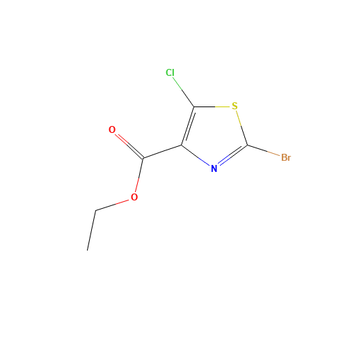 ethyl 2-bromo-5-chloro-1,3-thiazole-4-carboxylate (CAS: 425392-44-5) - Chemical Structure and Molecular Formula 