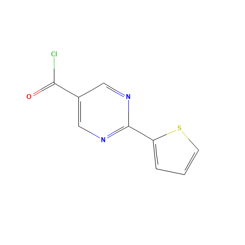 2-thiophen-2-ylpyrimidine-5-carbonyl chloride (CAS: 946409-25-2) - Chemical Structure and Molecular Formula 
