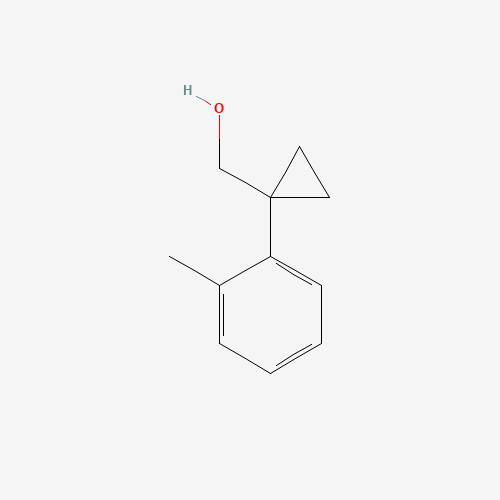 [1-(2-methylphenyl)cyclopropyl]methanol (CAS: 886366-30-9) - Chemical Structure and Molecular Formula 