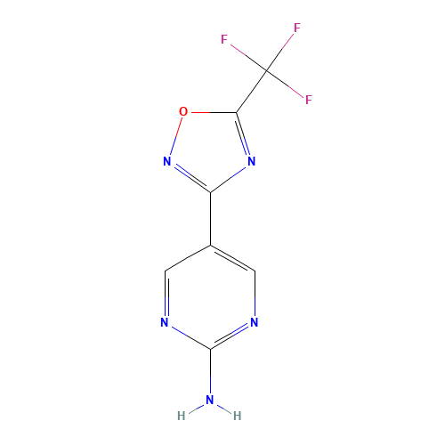 5-[5-(trifluoromethyl)-1,2,4-oxadiazol-3-yl]pyrimidin-2-amine (CAS: 1433206-24-6) - Related Chemical Product