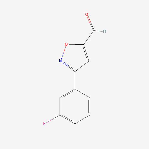 3-(3-fluorophenyl)-1,2-oxazole-5-carbaldehyde (CAS: 885273-52-9) - Chemical Structure and Molecular Formula 