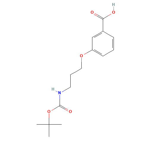 3-[3-[(2-methylpropan-2-yl)oxycarbonylamino]propoxy]benzoic acid (CAS: 174665-05-5) - Related Chemical Product