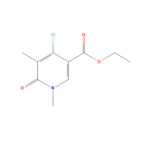 ethyl 4-chloro-1,5-dimethyl-6-oxopyridine-3-carboxylate (CAS: 853109-70-3) - Chemical Structure and Molecular Formula 