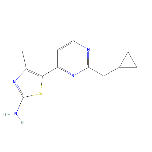 5-[2-(cyclopropylmethyl)pyrimidin-4-yl]-4-methyl-1,3-thiazol-2-amine (CAS: 1163707-18-3) - Related Chemical Product