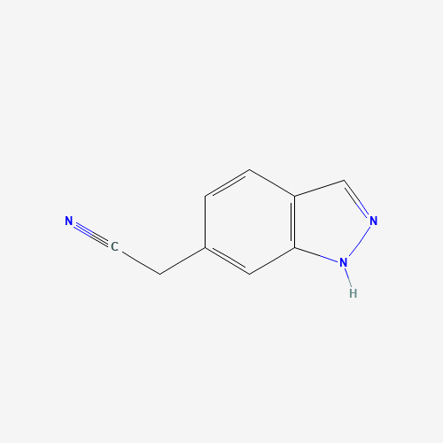 2-(1H-indazol-6-yl)acetonitrile (CAS: 1146323-46-7) - Chemical Structure and Molecular Formula 