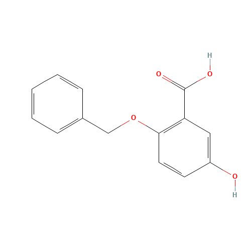 5-hydroxy-2-phenylmethoxybenzoic acid (CAS: 814262-90-3) - Chemical Structure and Molecular Formula 