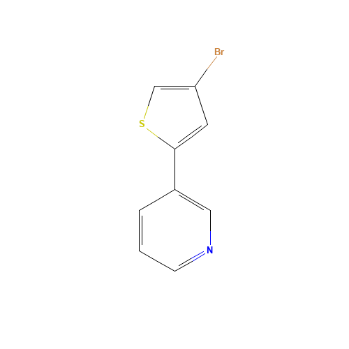 3-(4-bromothiophen-2-yl)pyridine (CAS: 463335-30-0) - Chemical Structure and Molecular Formula 