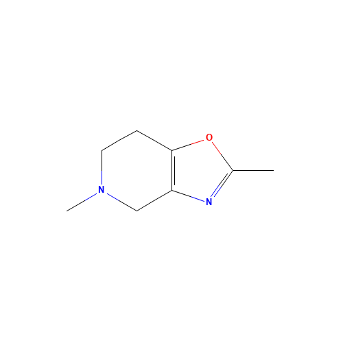 2,5-dimethyl-6,7-dihydro-4H-[1,3]oxazolo[4,5-c]pyridine (CAS: 1017781-98-4) - Chemical Structure and Molecular Formula 