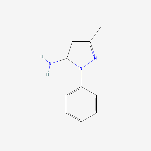 5-methyl-2-phenyl-3,4-dihydropyrazol-3-amine (CAS: 71799-38-7) - Related Chemical Product