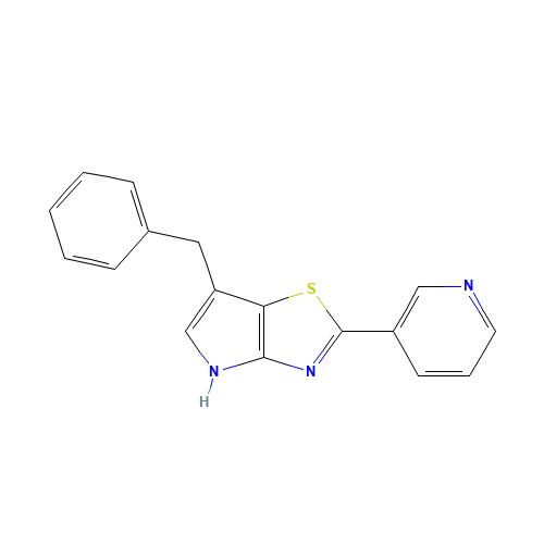 6-benzyl-2-pyridin-3-yl-4H-pyrrolo[2,3-d][1,3]thiazole (CAS: 1312363-56-6) - Chemical Structure and Molecular Formula 